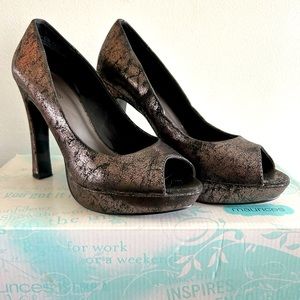 Maurices Tiama Shimmer Peeptoe Shoe